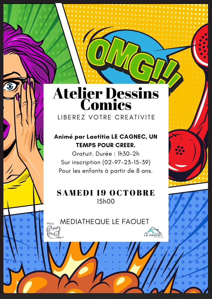 Atelier Dessins Comics à la médiathèque