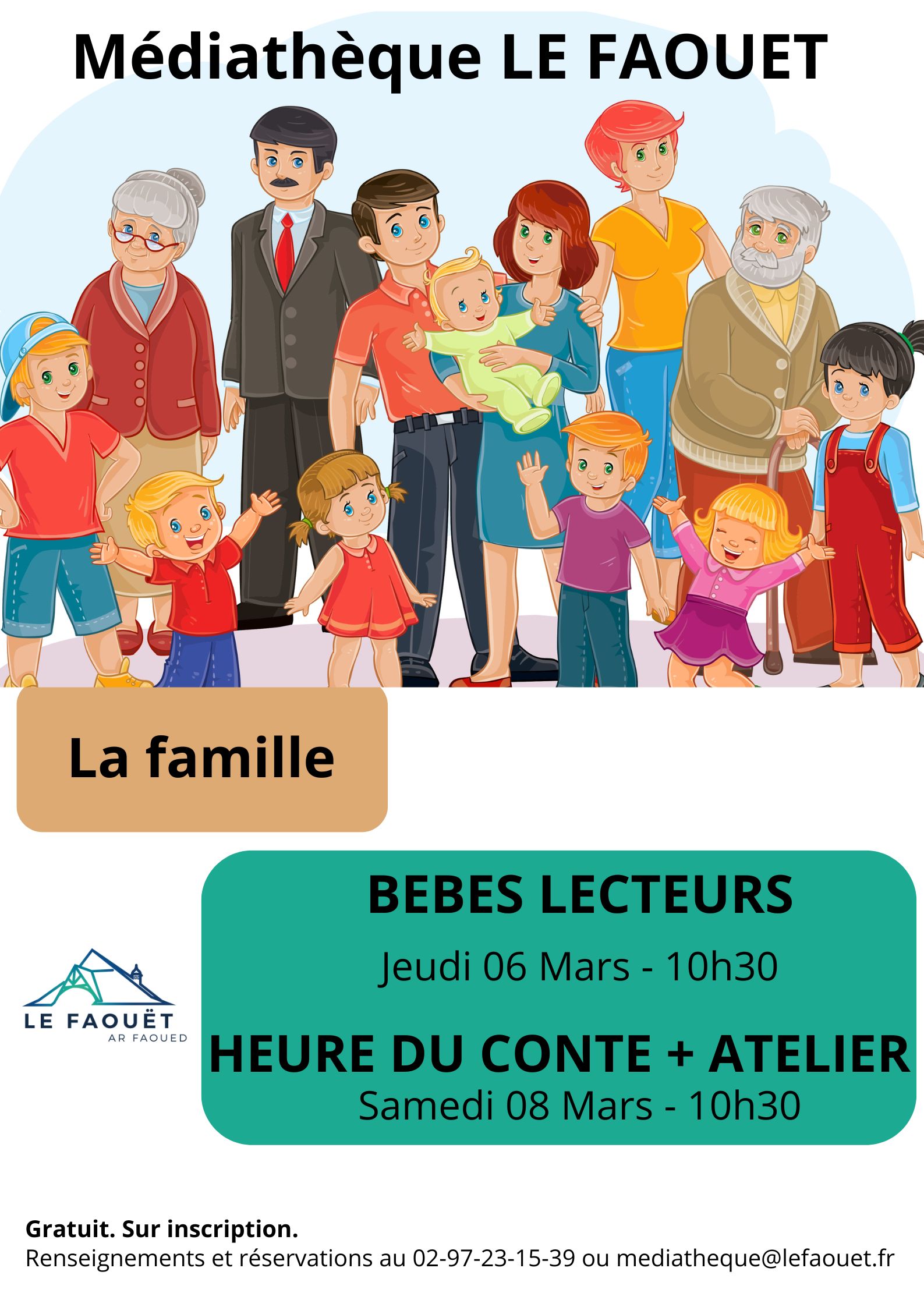 « La famille » bébés lecteurs à la médiathèque