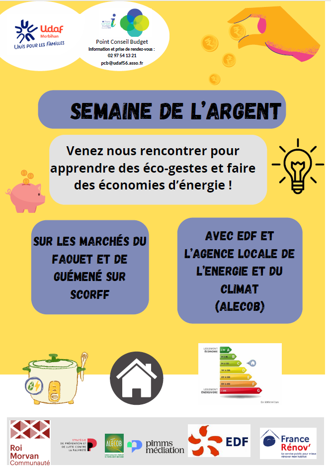 Semaine de l’argent – Venez nous rencontrer pour apprendre des éco-gestes et faire des économies d’énergie !